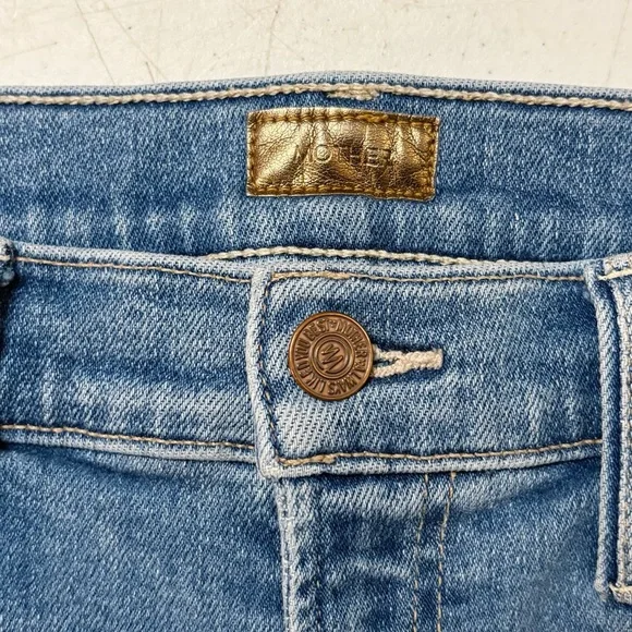 Mother High Waisted Rider Ankle Fray Straight Leg‎ Jeans in Party Like A Pirate